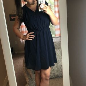 Papermoon for stitch fix navy blue v neck dress